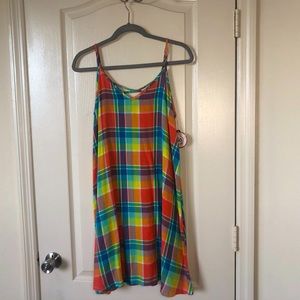 Multicolored Sleeveless V-Neck Dress